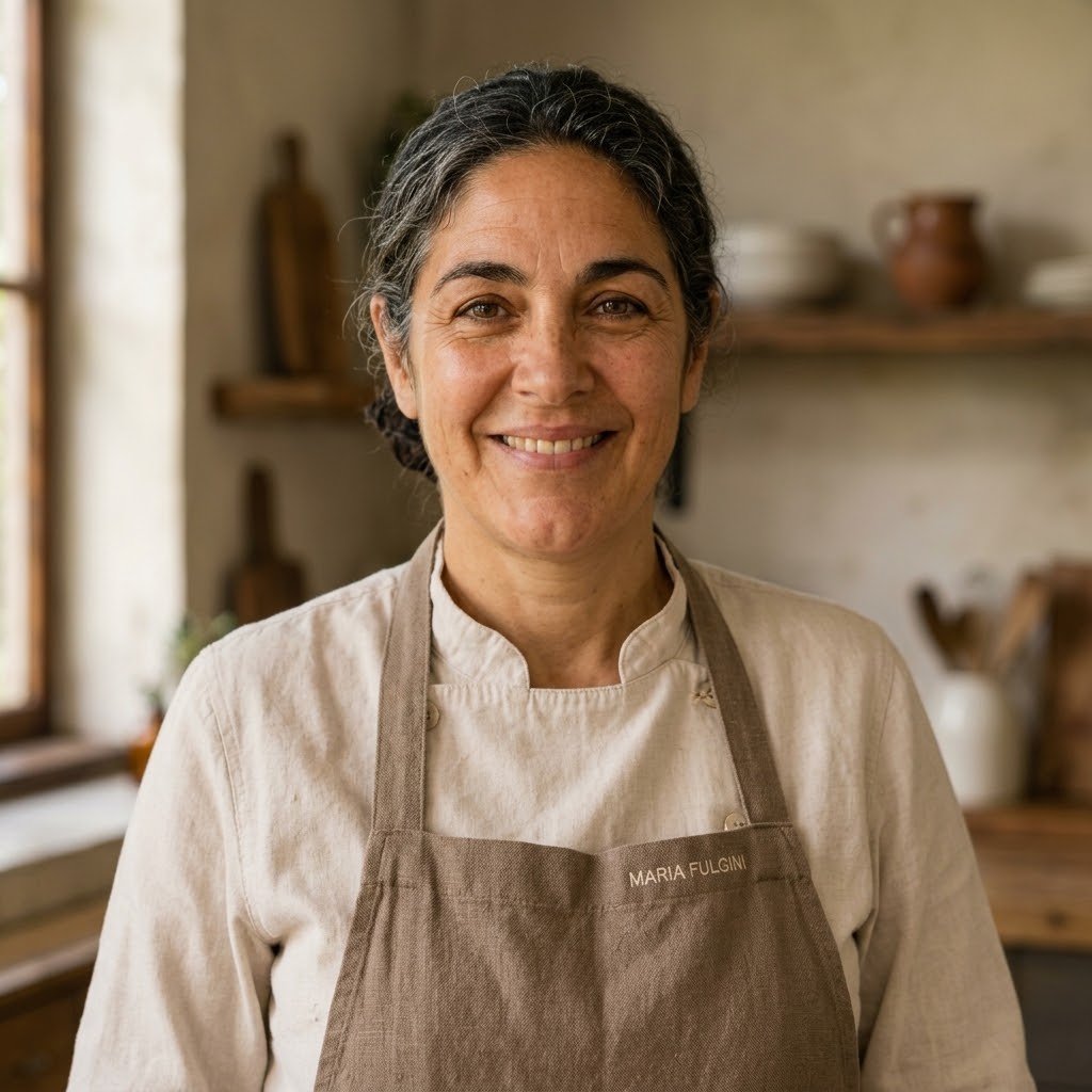 María Fulgini en su cocina